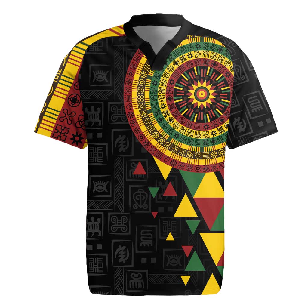 Personalized Adinkra Afro-Akan Culture Rugby Jersey Afrikan Colors