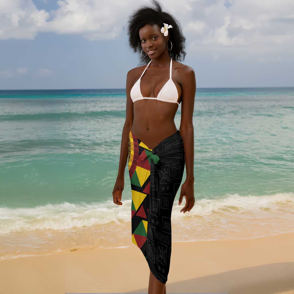 Personalized Adinkra Afro-Akan Culture Sarong Afrikan Colors