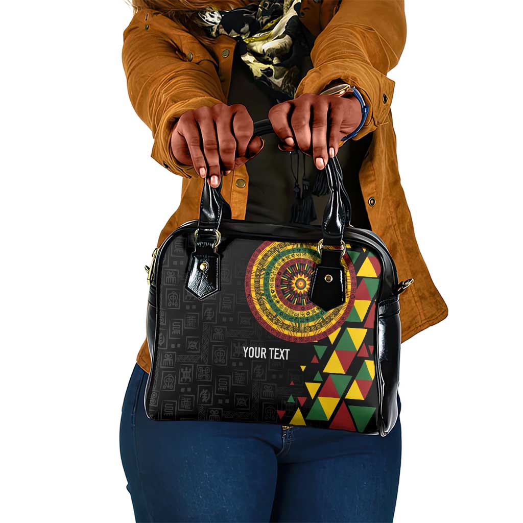 Personalized Adinkra Afro-Akan Culture Shoulder Handbag Afrikan Colors