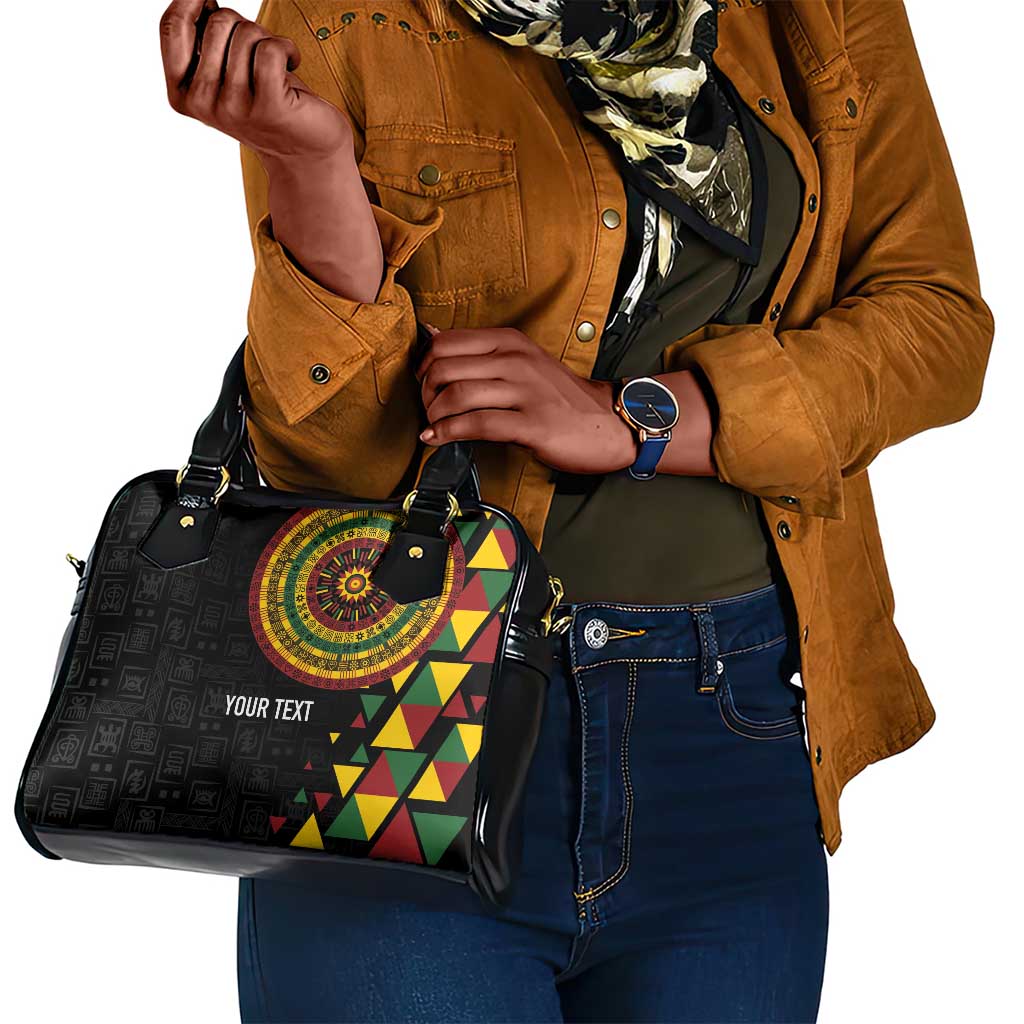 Personalized Adinkra Afro-Akan Culture Shoulder Handbag Afrikan Colors