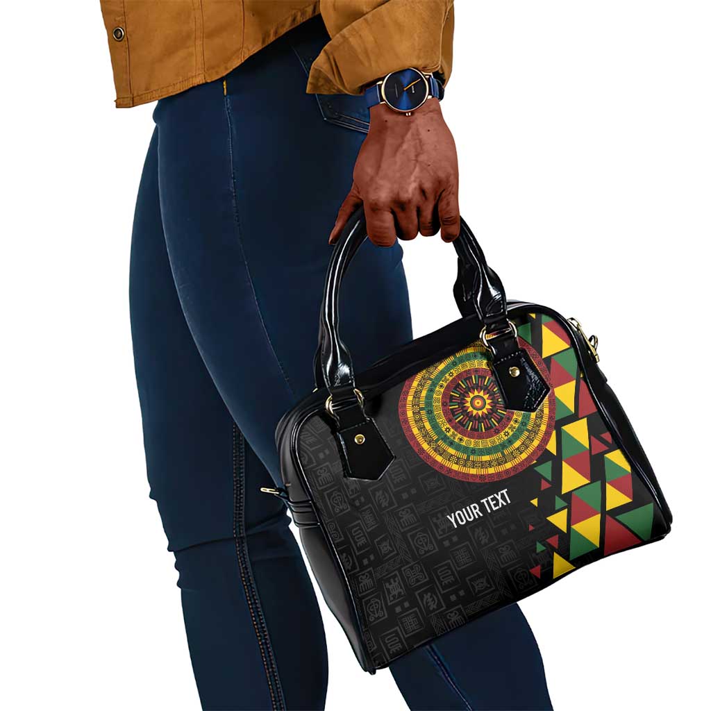 Personalized Adinkra Afro-Akan Culture Shoulder Handbag Afrikan Colors