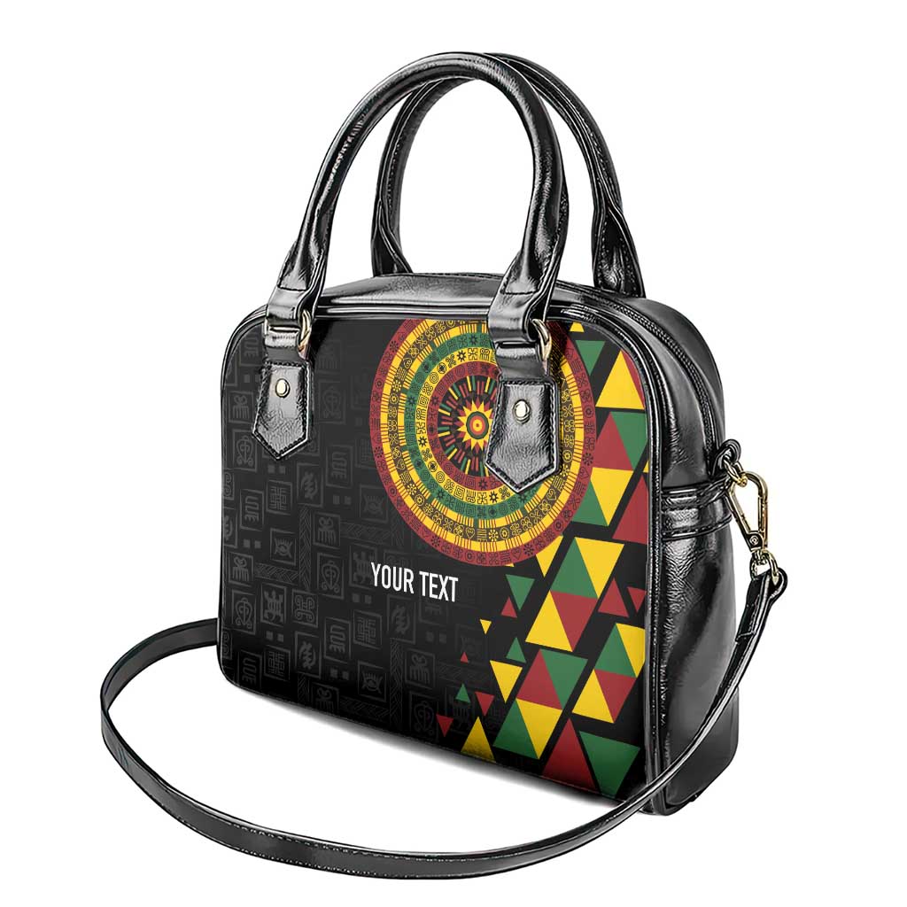 Personalized Adinkra Afro-Akan Culture Shoulder Handbag Afrikan Colors