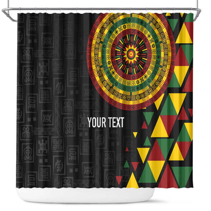 Personalized Adinkra Afro-Akan Culture Shower Curtain Afrikan Colors
