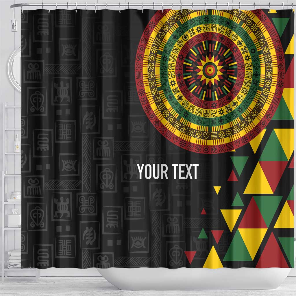 Personalized Adinkra Afro-Akan Culture Shower Curtain Afrikan Colors