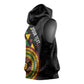 Personalized Adinkra Afro-Akan Culture Sleeveless Hoodie Afrikan Colors - African Pride