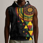 Personalized Adinkra Afro-Akan Culture Sleeveless Hoodie Afrikan Colors - African Pride