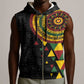 Personalized Adinkra Afro-Akan Culture Sleeveless Zip Hoodie Afrikan Colors - African Pride