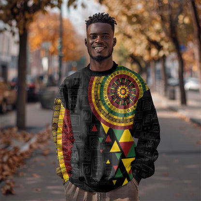 Personalized Adinkra Afro-Akan Culture Sweatshirt Afrikan Colors