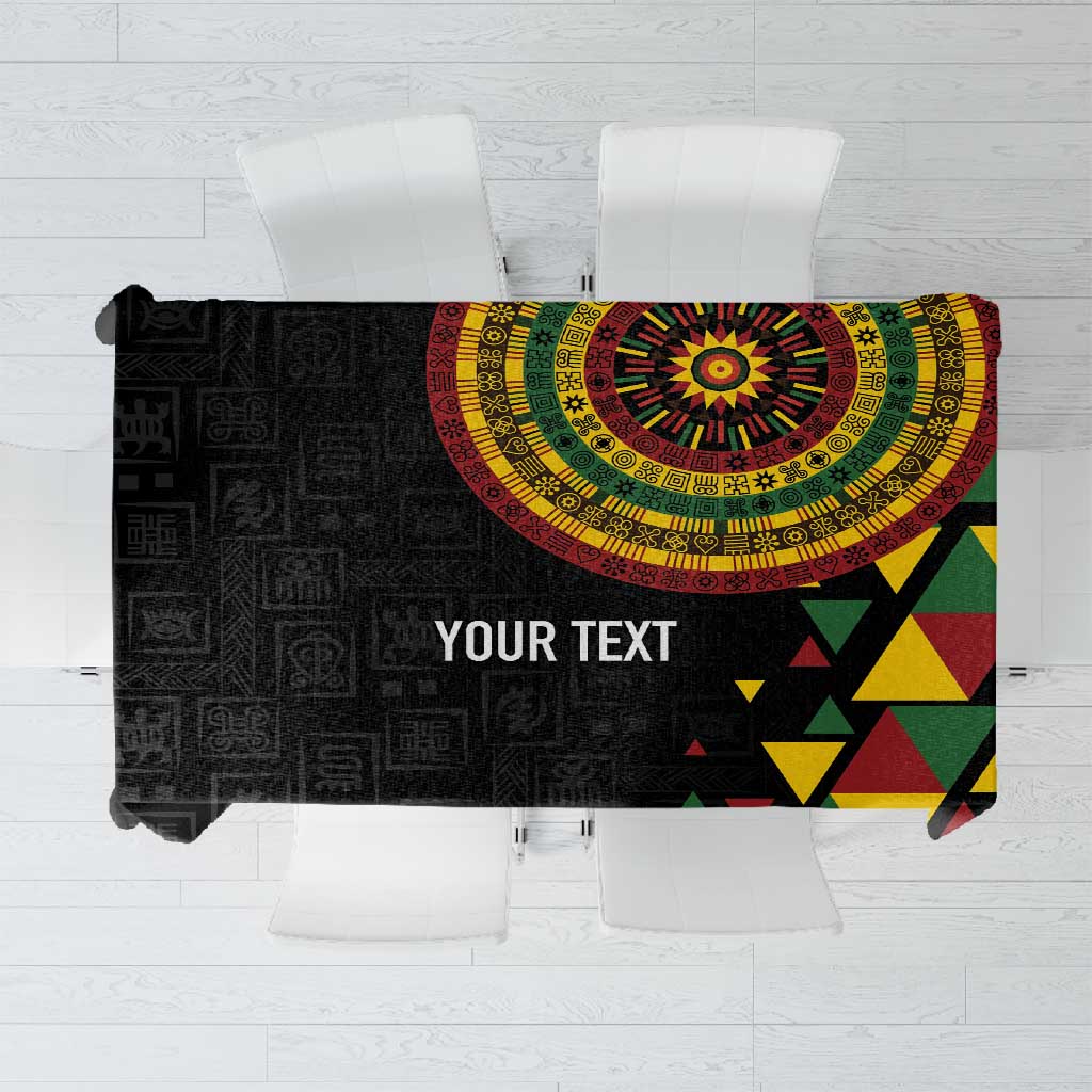 Personalized Adinkra Afro-Akan Culture Tablecloth Afrikan Colors