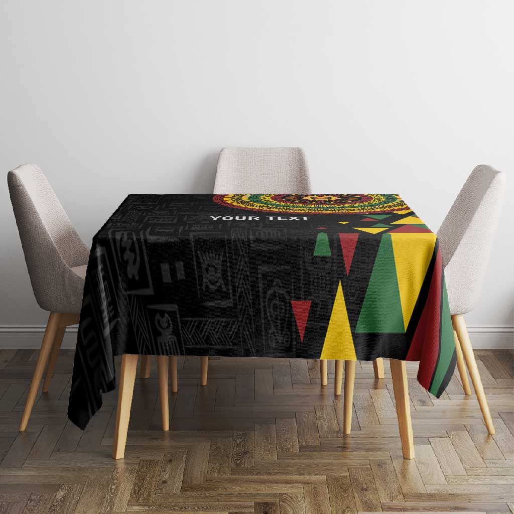 Personalized Adinkra Afro-Akan Culture Tablecloth Afrikan Colors