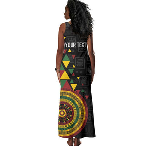 Personalized Adinkra Afro-Akan Culture Tank Maxi Dress Afrikan Colors
