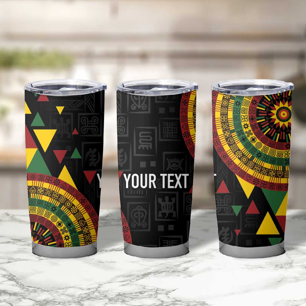 Personalized Adinkra Afro-Akan Culture Tumbler Cup Afrikan Colors