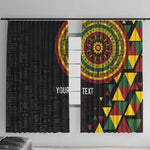 Personalized Adinkra Afro-Akan Culture Window Curtain Afrikan Colors