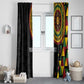 Personalized Adinkra Afro-Akan Culture Window Curtain Afrikan Colors