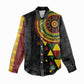 Personalized Adinkra Afro-Akan Culture Women Casual Shirt Afrikan Colors