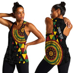 Personalized Adinkra Afro-Akan Culture Women Racerback Tank Afrikan Colors