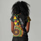 Personalized Adinkra Afro-Akan Culture Women V-Neck T-Shirt Afrikan Colors