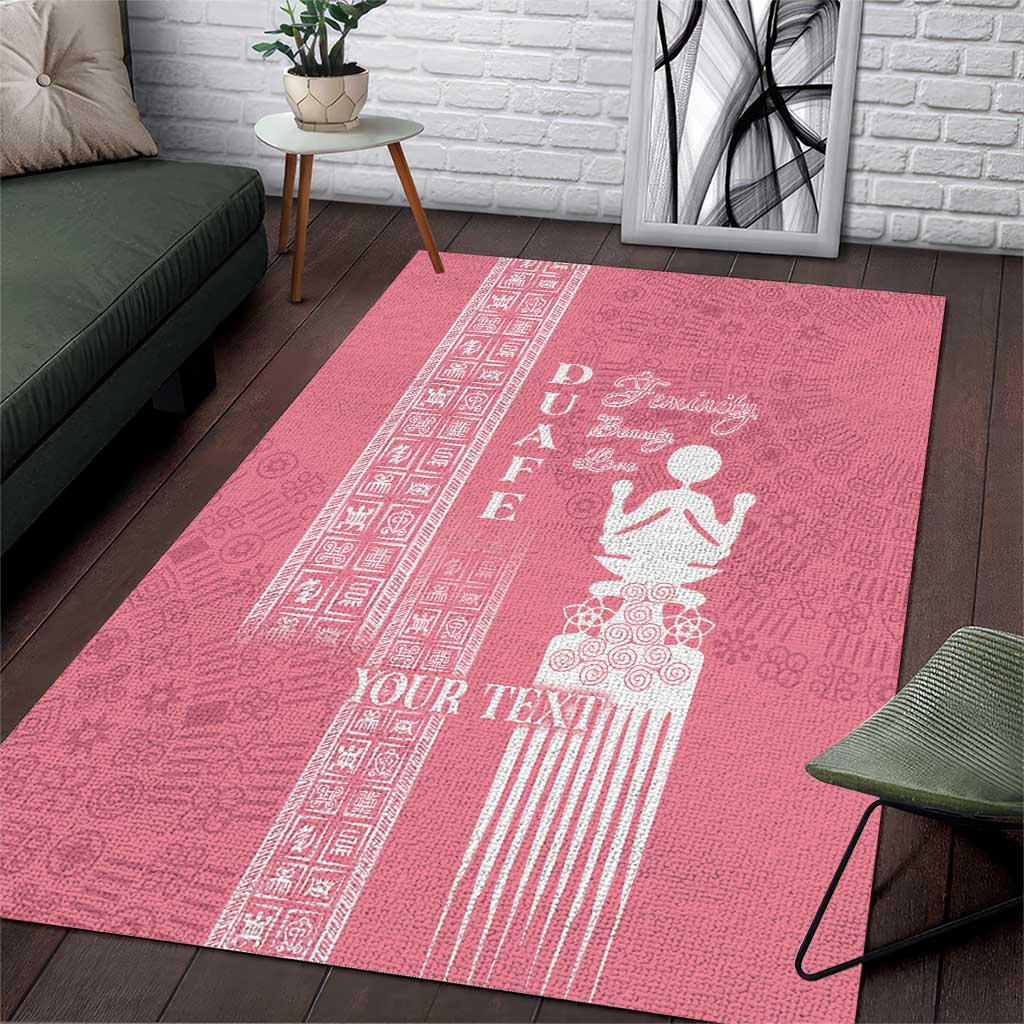 Personalized Adinkra Afro-Akan Culture Area Rug Duafe - Women's Day