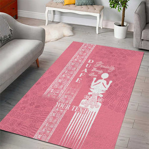 Personalized Adinkra Afro-Akan Culture Area Rug Duafe - Women's Day