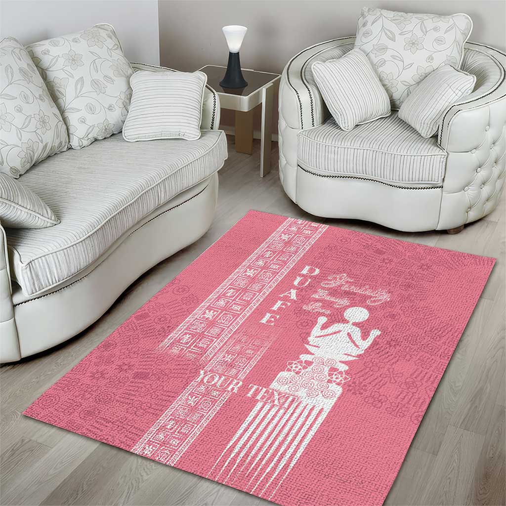 Personalized Adinkra Afro-Akan Culture Area Rug Duafe - Women's Day