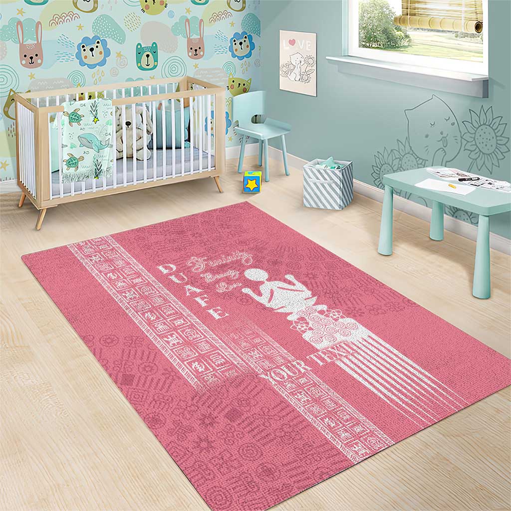 Personalized Adinkra Afro-Akan Culture Area Rug Duafe - Women's Day