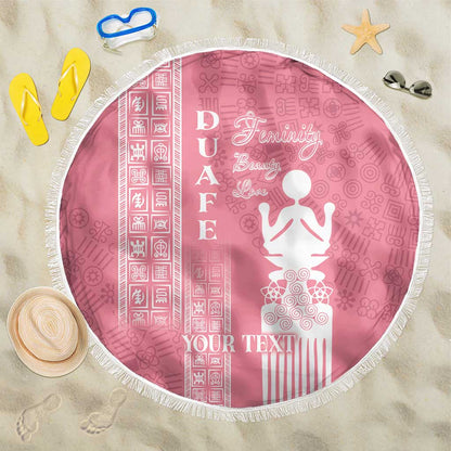 Personalized Adinkra Afro-Akan Culture Beach Blanket Duafe - Women's Day