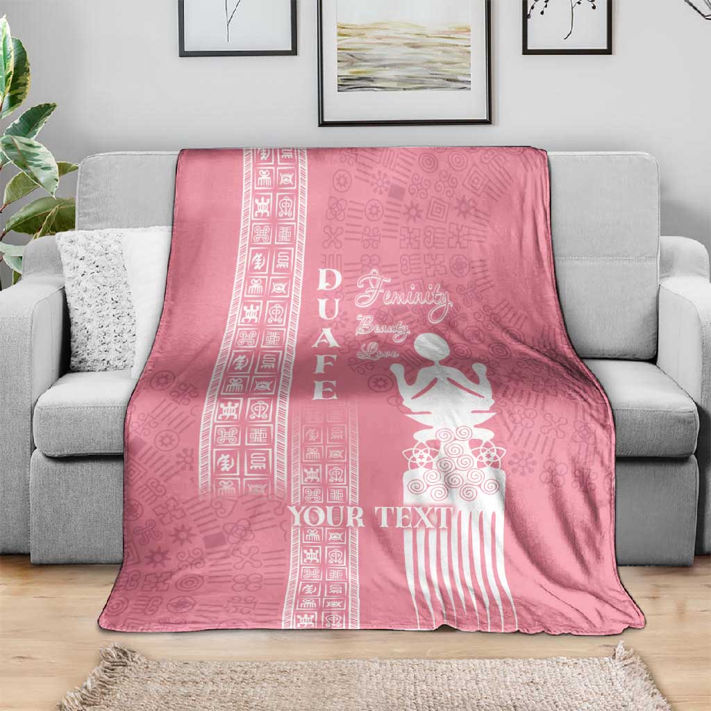 Personalized Adinkra Afro-Akan Culture Blanket Duafe - Women's Day