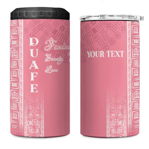 Personalized Adinkra Afro-Akan Culture 4 in 1 Can Cooler Tumbler Duafe - Women's Day