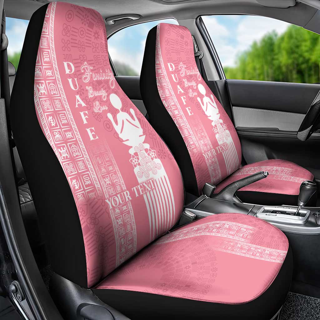 Personalized Adinkra Afro-Akan Culture Car Seat Cover Duafe - Women's Day