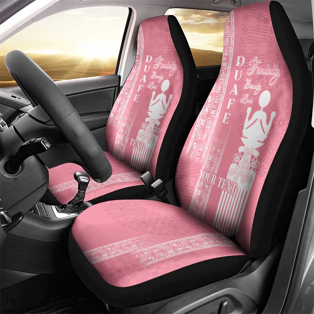 Personalized Adinkra Afro-Akan Culture Car Seat Cover Duafe - Women's Day