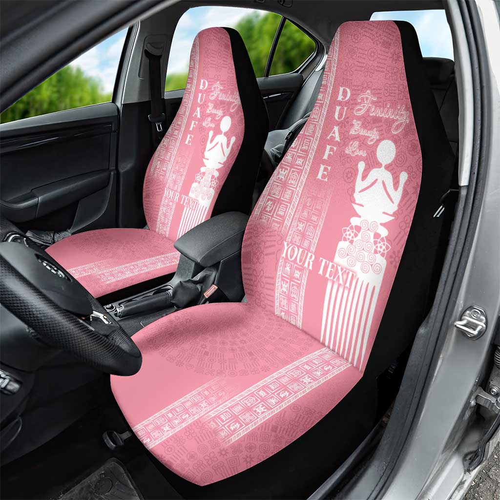 Personalized Adinkra Afro-Akan Culture Car Seat Cover Duafe - Women's Day