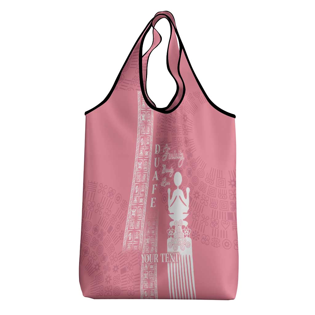 Personalized Adinkra Afro-Akan Culture Grocery Bag Duafe - Women's Day