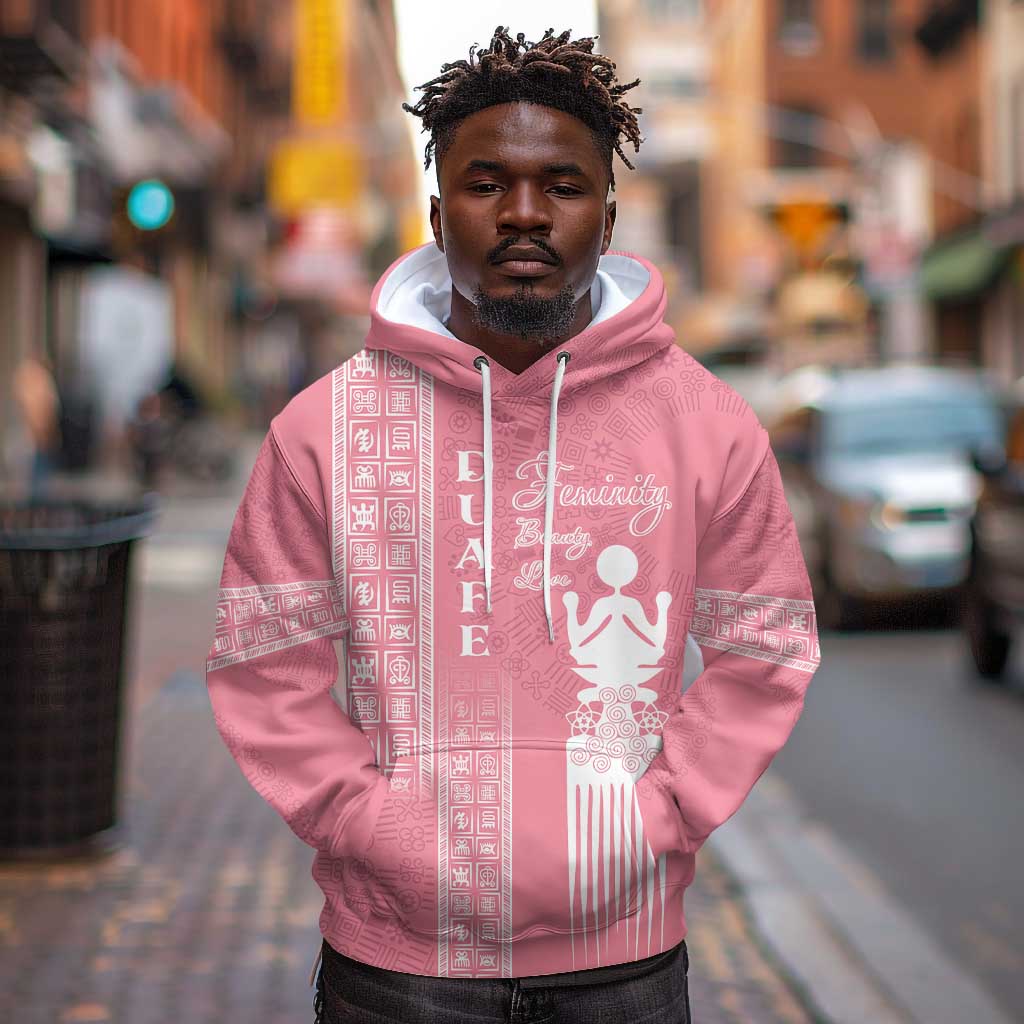 Personalized Adinkra Afro-Akan Culture Hoodie Duafe - Women's Day