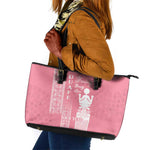 Personalized Adinkra Afro-Akan Culture Leather Tote Bag Duafe - Women's Day