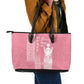 Personalized Adinkra Afro-Akan Culture Leather Tote Bag Duafe - Women's Day