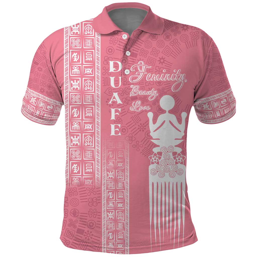 Personalized Adinkra Afro-Akan Culture Polo Shirt Duafe - Women's Day