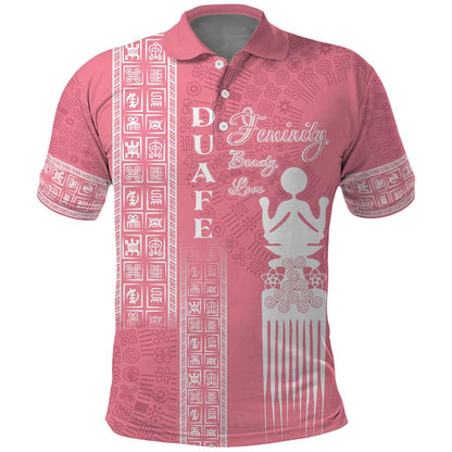 Personalized Adinkra Afro-Akan Culture Polo Shirt Duafe - Women's Day