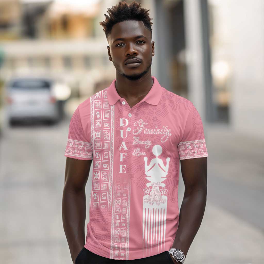 Personalized Adinkra Afro-Akan Culture Polo Shirt Duafe - Women's Day