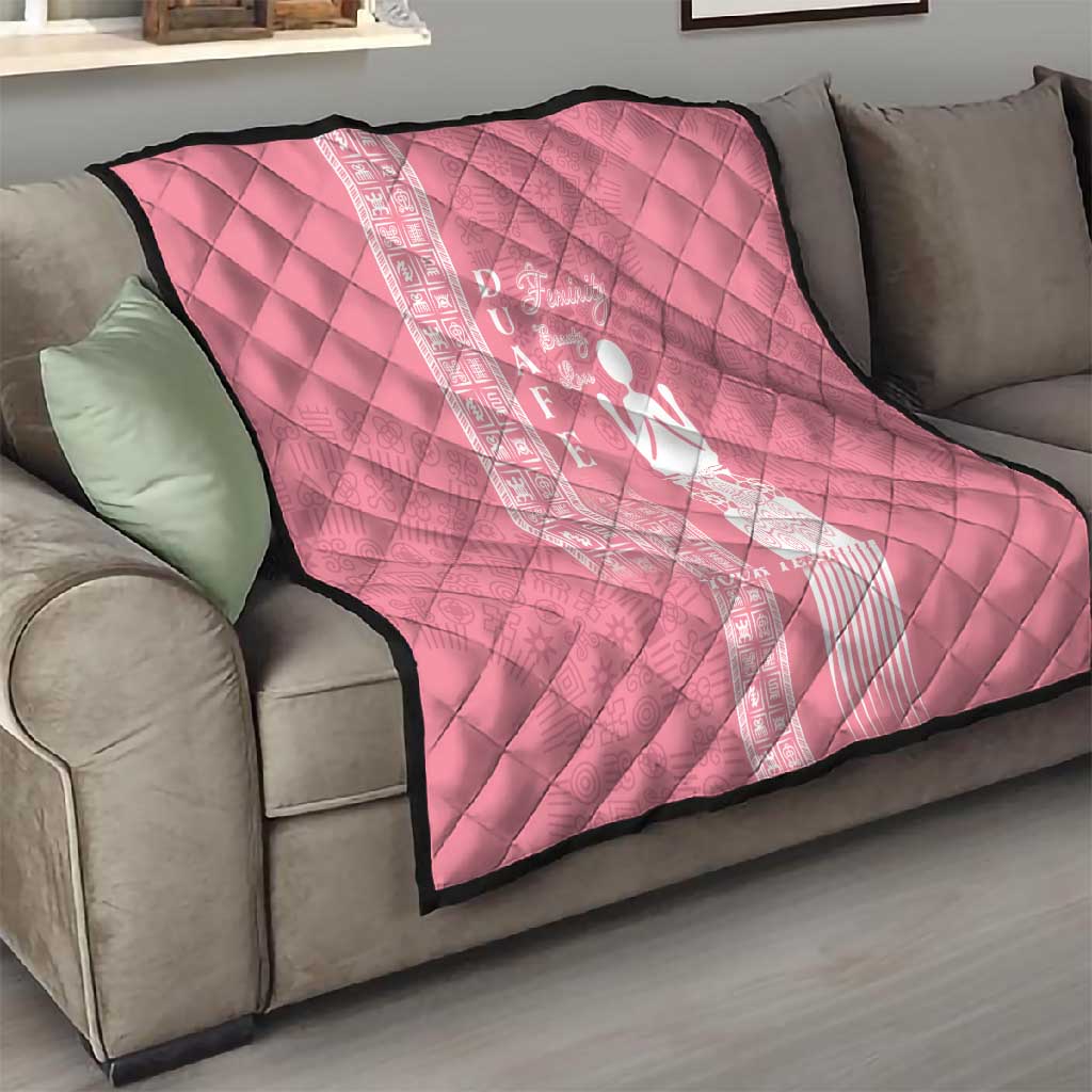 Personalized Adinkra Afro-Akan Culture Quilt Duafe - Women's Day