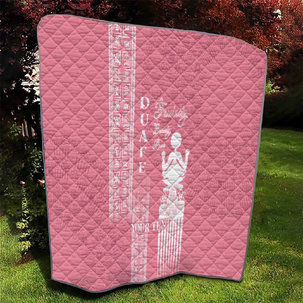 Personalized Adinkra Afro-Akan Culture Quilt Duafe - Women's Day