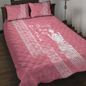 Personalized Adinkra Afro-Akan Culture Quilt Bed Set Duafe - Women's Day