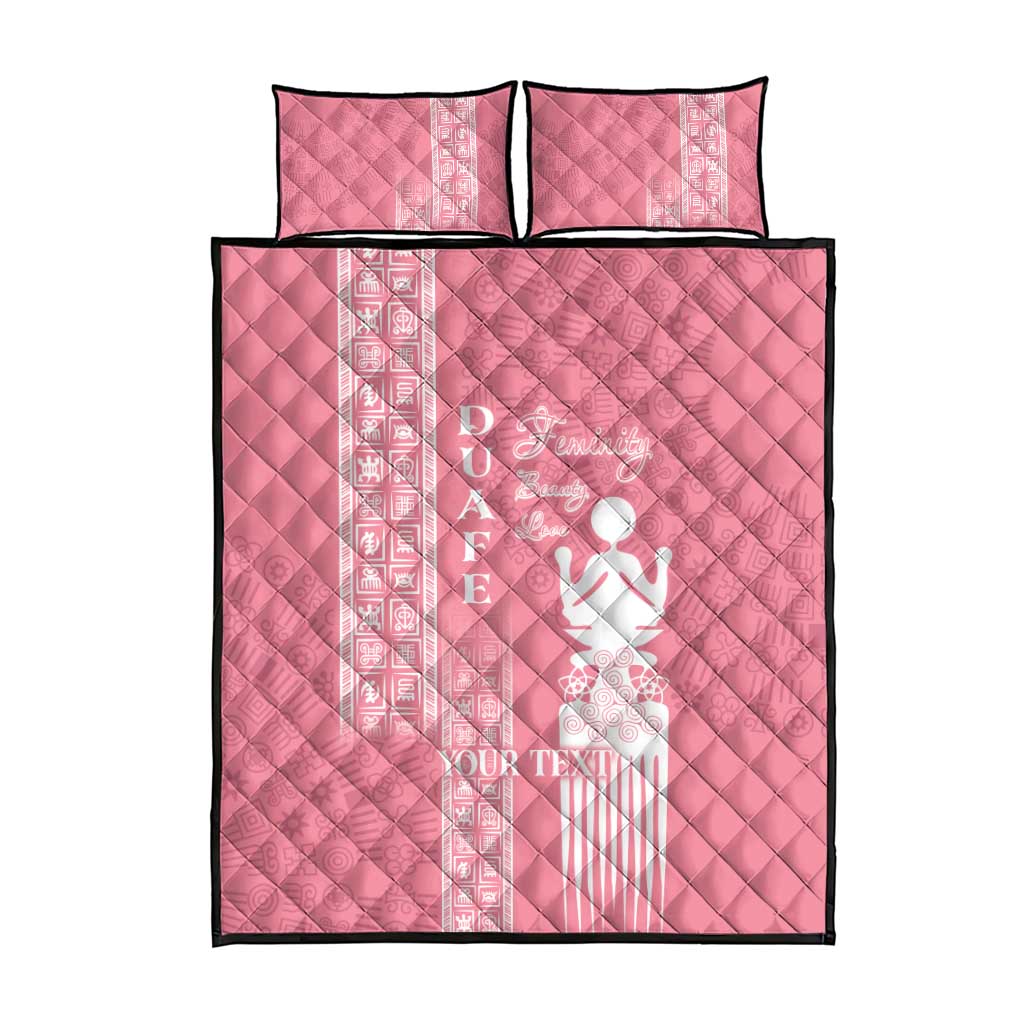 Personalized Adinkra Afro-Akan Culture Quilt Bed Set Duafe - Women's Day