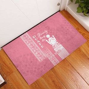 Personalized Adinkra Afro-Akan Culture Rubber Doormat Duafe - Women's Day