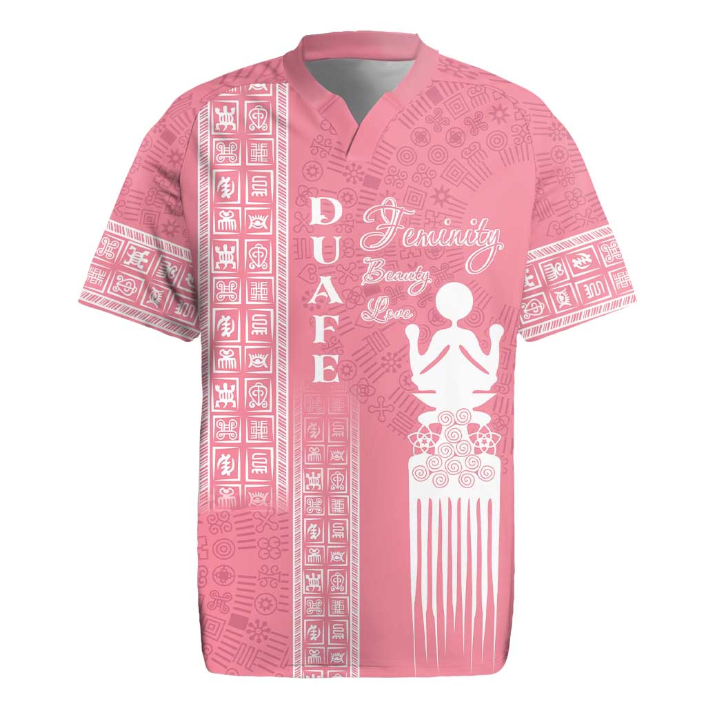 Personalized Adinkra Afro-Akan Culture Rugby Jersey Duafe - Women's Day