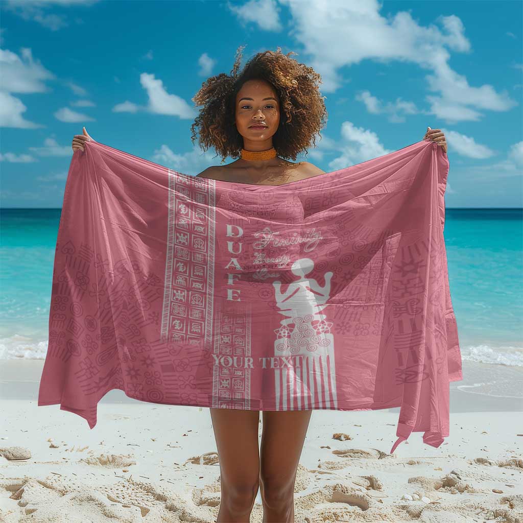 Personalized Adinkra Afro-Akan Culture Sarong Duafe - Women's Day