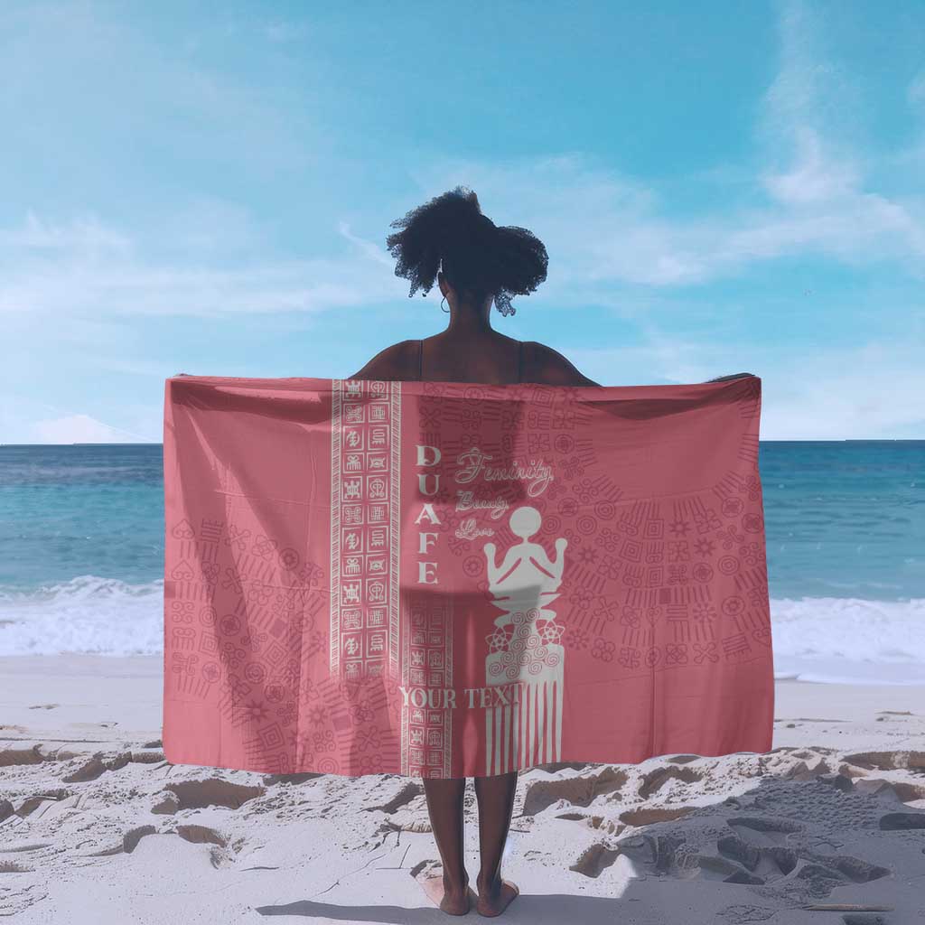 Personalized Adinkra Afro-Akan Culture Sarong Duafe - Women's Day