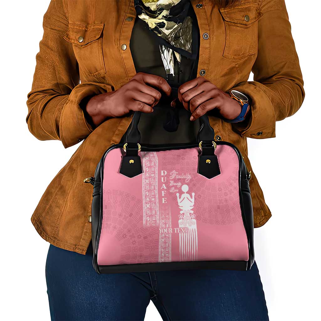 Personalized Adinkra Afro-Akan Culture Shoulder Handbag Duafe - Women's Day