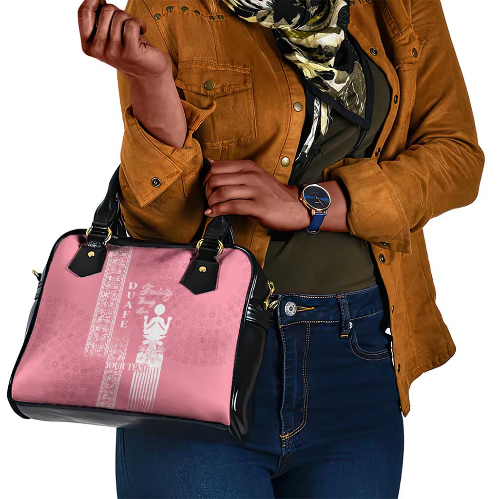 Personalized Adinkra Afro-Akan Culture Shoulder Handbag Duafe - Women's Day