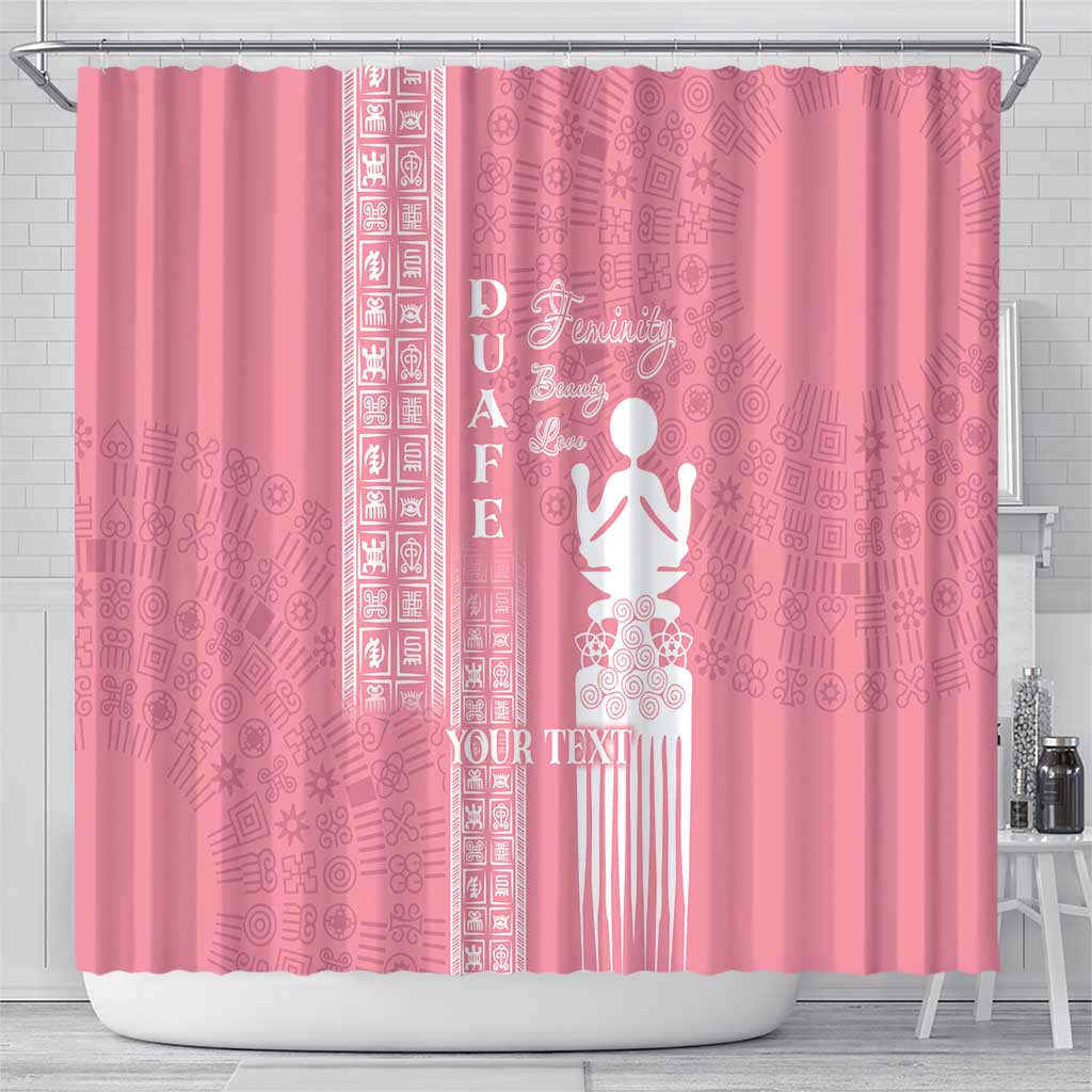 Personalized Adinkra Afro-Akan Culture Shower Curtain Duafe - Women's Day
