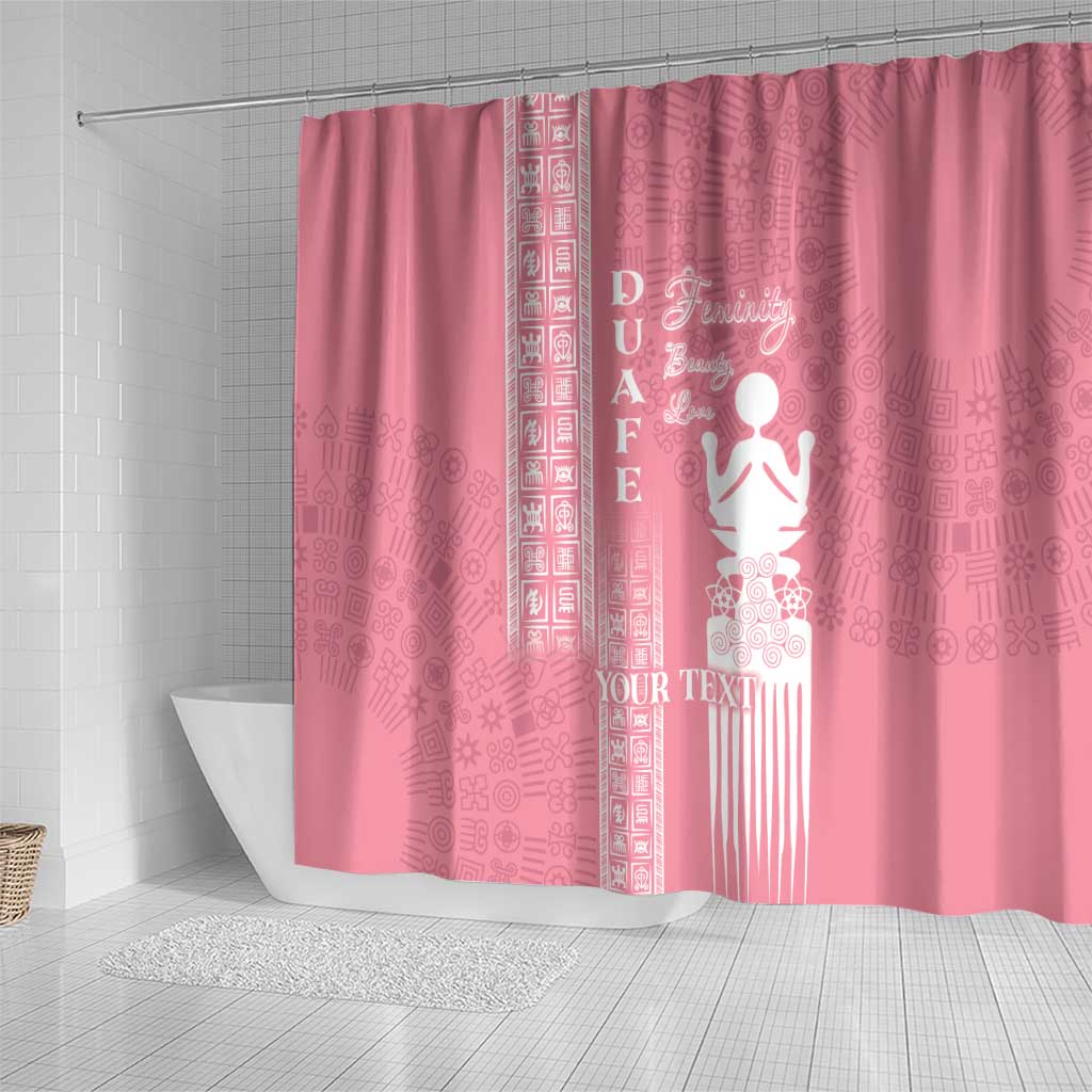Personalized Adinkra Afro-Akan Culture Shower Curtain Duafe - Women's Day